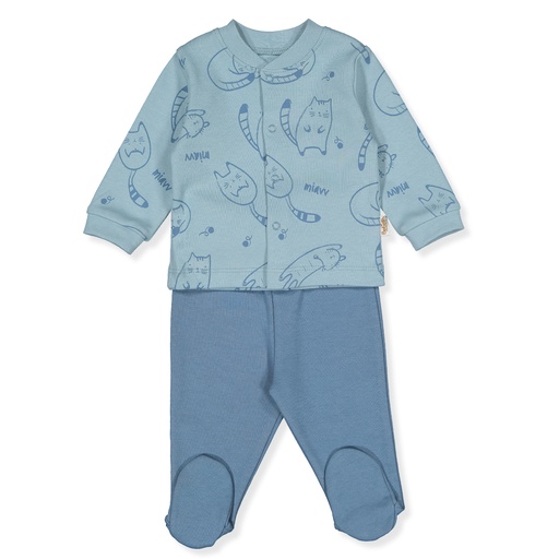 PIJAMA DE DOS PIEZAS ORGANIC SLEEPY CAT