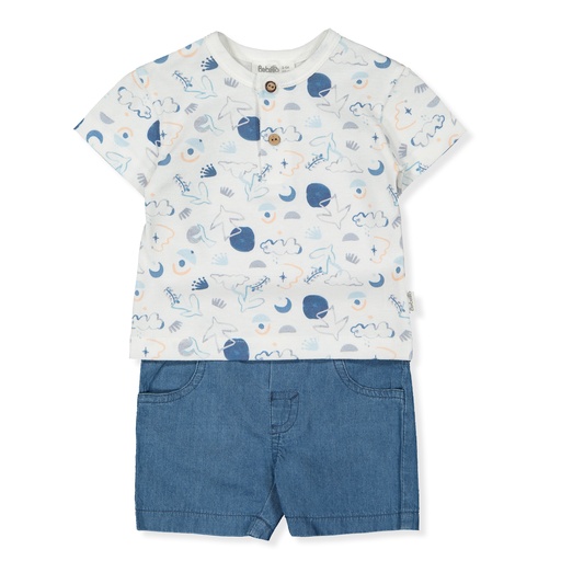 SET DE SHORT LONA Y PLAYERA OUTSIDE THE WORLD